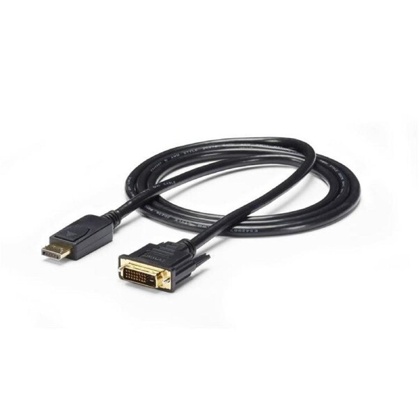 StarTech.com 6ft (1.8m) DisplayPort to DVI Cable, DisplayPort to DVI Adapter Cable, Passive DP to DVI-D Video Converter, 1080p - Replacement for DP2DVIMM6