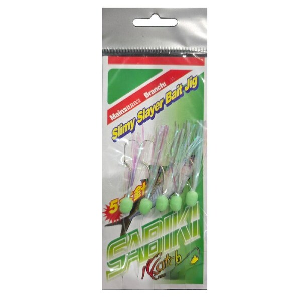 ICatch Sabiki Slimy Slayer Bait Jig 1/0 5 hooks Live Bait Fishing