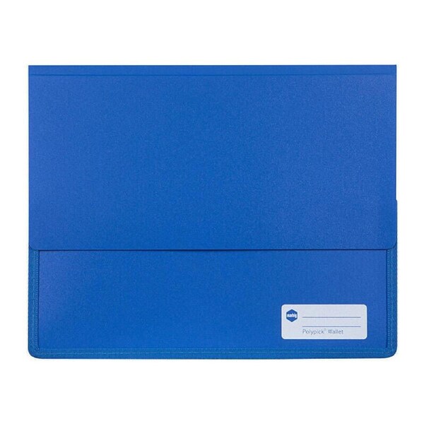 Marbig 2011501 Polypick A4 Heavy Duty Document Wallet Blue