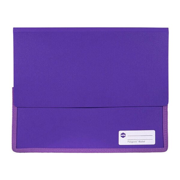 Marbig Polypick A4 Heavy Duty Document Wallet Prpl