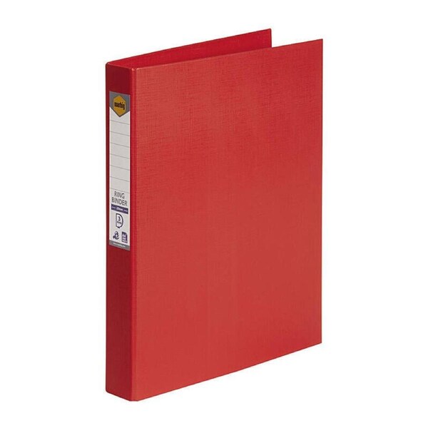 Marbig Ring Binder A4 25mm 3D Pe Red