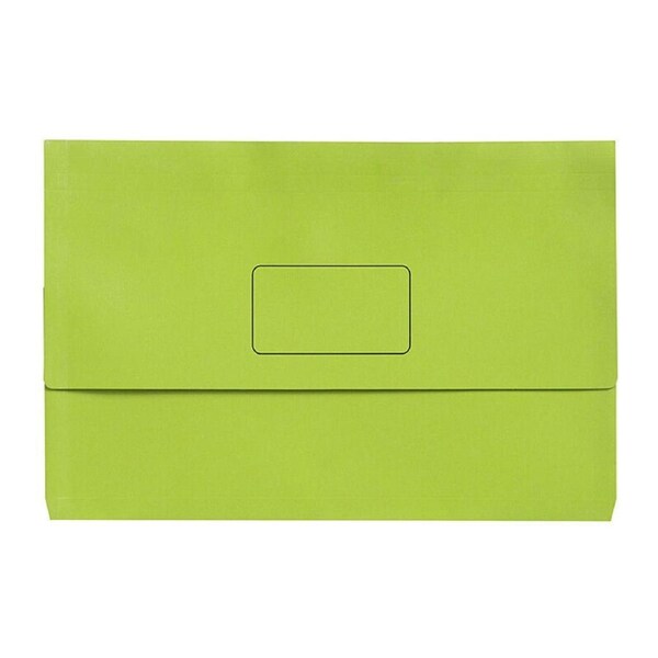 Marbig Slimpick F/C Document Wallet Brt Green Pk10