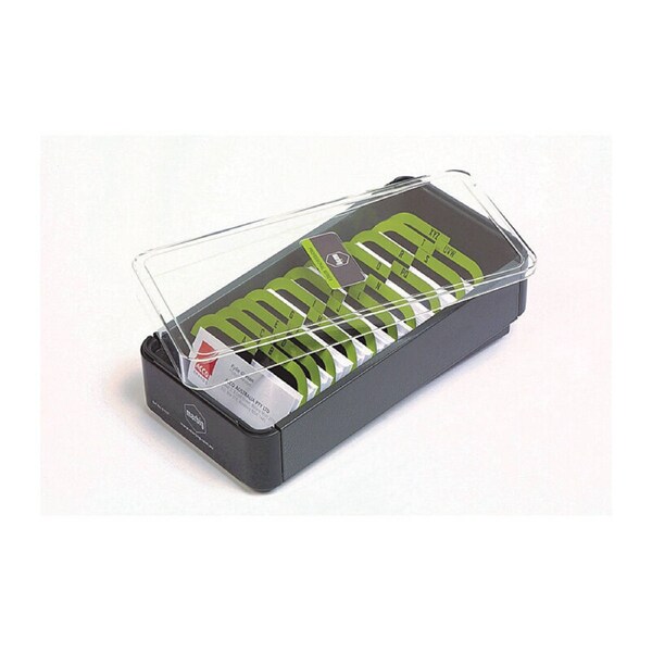 Marbig 400 Metal Business Card File Organiser-Holder Box A-Z Filing System Grey