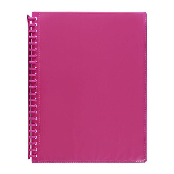 Marbig Clearview Refillable D/Book 20Poc Trans Pnk