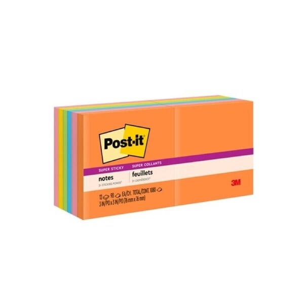 Post-It Super Sticky Notes Rio De Janeiro 76 x 76mm 12-Pack
