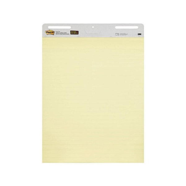 Post-It Lined Easel Pads Canary Yellow 635 x 762mm - Box of 2