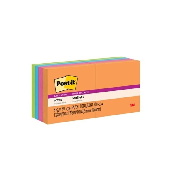 Post-It Super Sticky Notes Rio De Janeiro 48 x 48mm 8-Pack