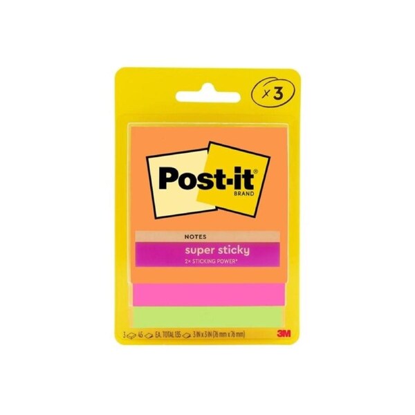Post-It Super Sticky Notes Rio De Janeiro 76 x 76mm 3-Pack - Box of 6