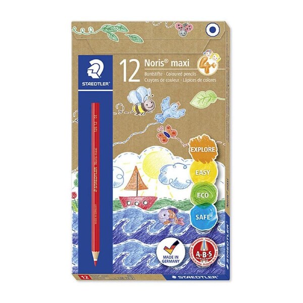 Staedtler Noris Club MAXI Learner Colour Pencil - 12 Pack - Red