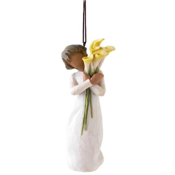 Willow Tree With Gratitude Hanging Ornament (Darker Skin & Hair) Susan Lordi