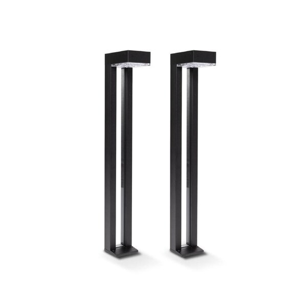 Solar Path Lights with Glass Insert - Warm White - 2 Pack - SVELTE