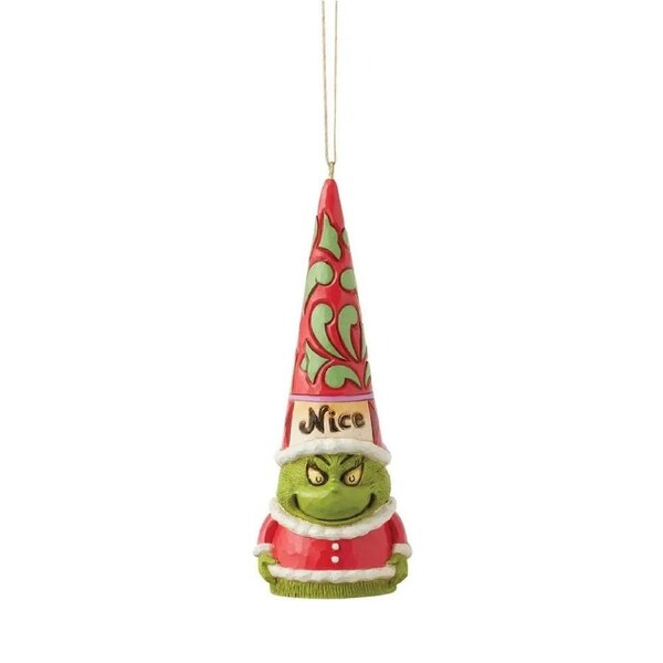 Dr Seuss The Grinch by Jim Shore - Grinch Naughty/Nice Gnome Hanging Ornament