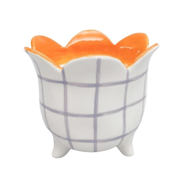 Urban Ceramic Halcyon Outdoor Planter Pot 15x13cm Mauve/Orange