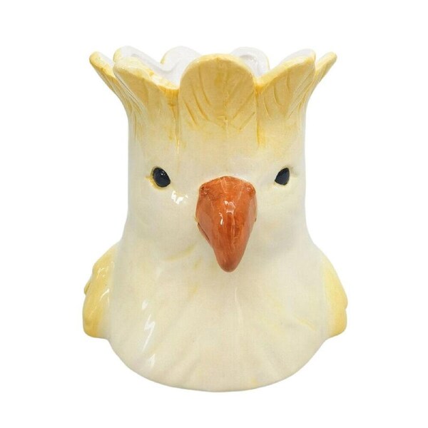 Urban Ceramic Perdy Parrot Outdoor Planter Pot 14x13cm Yellow