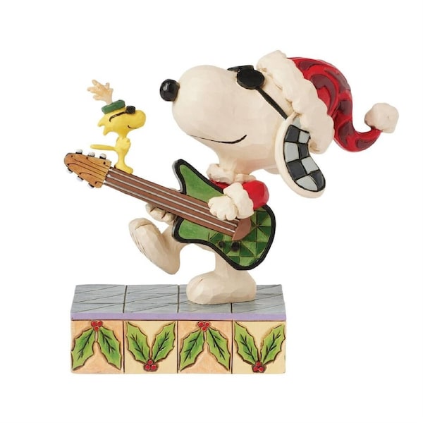 Peanuts by Jim Shore - Snoopy and Woodstock Rock'n'Roll Duo