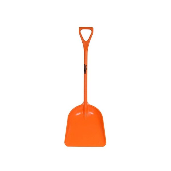 AgBoss Wide Industrial Polypropylene Plastic Grain Shovel Orange