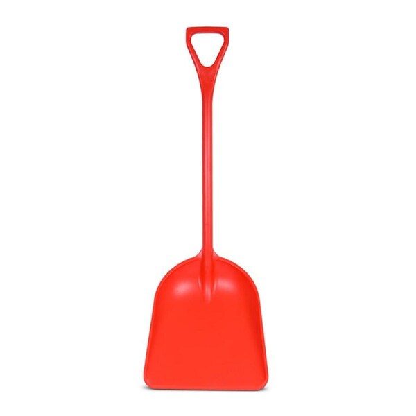 AgBoss Wide Industrial Polypropylene Plastic Grain Shovel Red