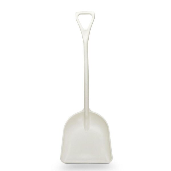 AgBoss Wide Industrial Polypropylene Plastic Grain Shovel White