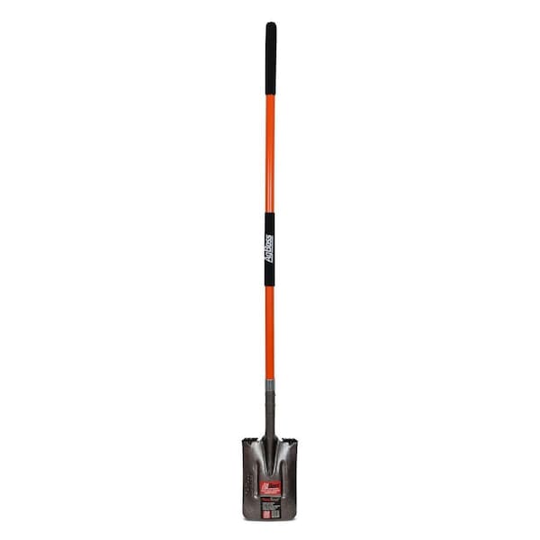 AgBoss Deep Post Hole Square Shovel Fibreglass Handle 18 Degree