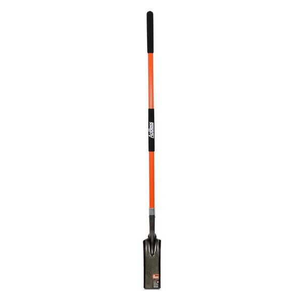 AgBoss Trenching Shovel With Long Fibreglass Handle Orange and Black