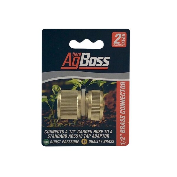 AgBoss Brass Water Gardening Hose Mender/Adapter Durable 1/2 Inch