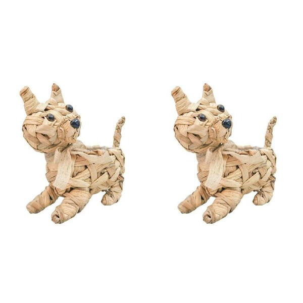 2PK Urban Coconut Fibre Woven Cat Outdoor Planter Pot 25cm Natural