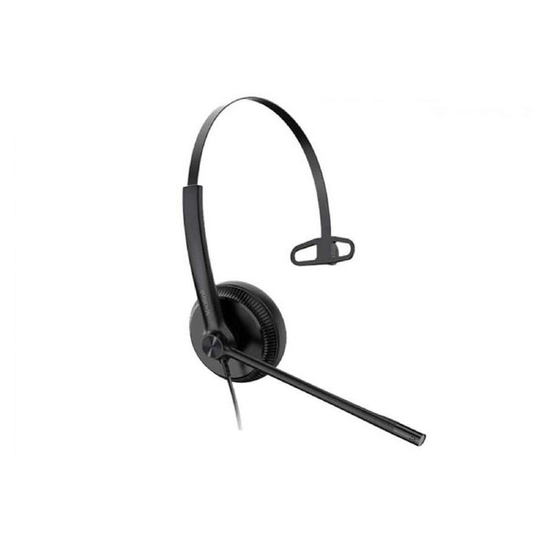 Yealink UH34SE-M-UC Professional USB wired headset. Single soft leather earpiece. USB-A & 3.5mm Jack