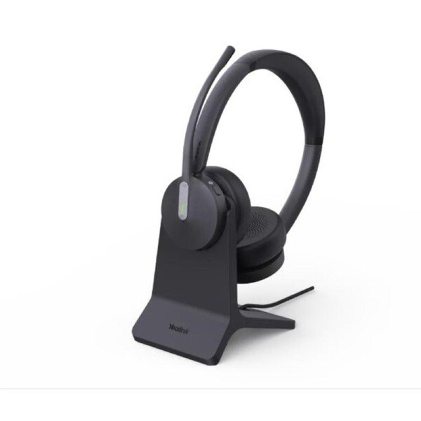 Yealink BH70 Bluetooth Wireless Dual Headset with Stand Teams USB-C/A, 3 mic noise cancellation Talk time up to 35h BT51 C Dongle with Type A Adapter
