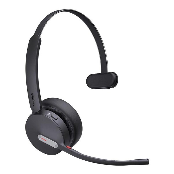 Yealink BH70 Bluetooth Wireless Mono Headset Microsoft Teams, 3 mic noise cancellation Talk time up to 35h BT51 C Dongle with Type A Adapter
