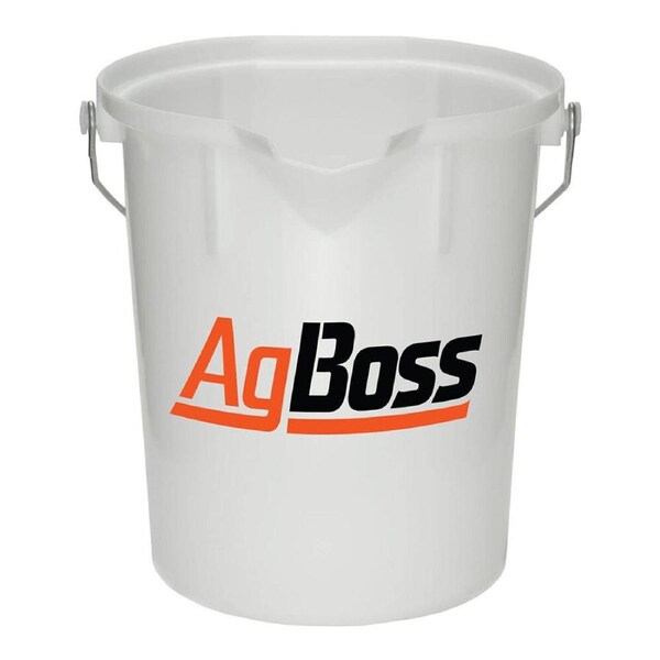 AgBoss PourMaxx Durable Industrial Bucket With Logo 25L White