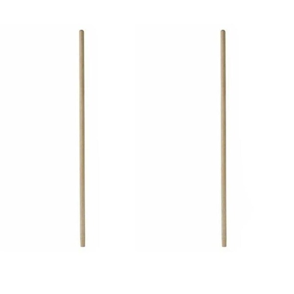 2PK AgBoss Wooden Broom Stick/Garden Rake Handle Replacement 1500x25mm