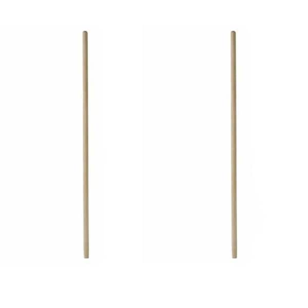 2PK AgBoss Wooden Broom Stick/Garden Rake Handle Replacement 1800x28mm
