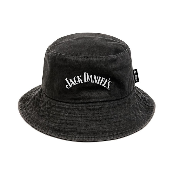 Jack Daniels Whiskey Embroided Washed Bucket Hat