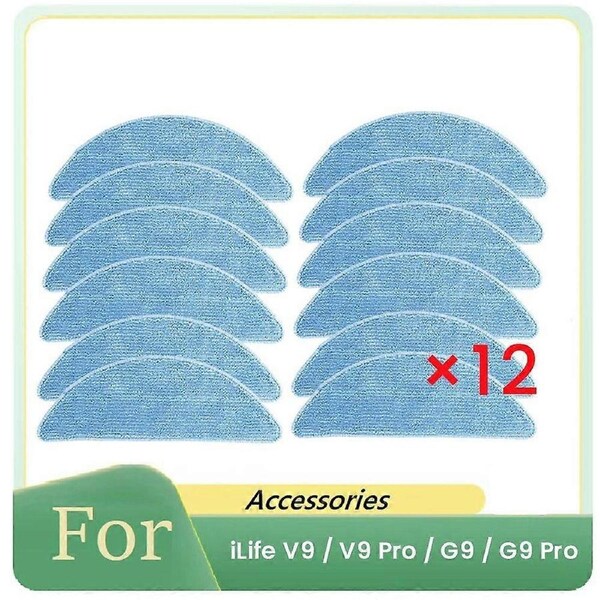 12 Pcs Cleaning Rag for V9 / V9 Pro / G9 / G9 Pro Robot Vacuum Cleaner Parts Replacement