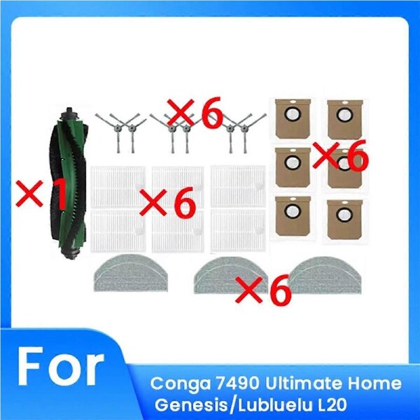25 Pcs for 7490 Ultimate Home / L20 Sweeping Robot Accessories Cleaner Parts Replacement