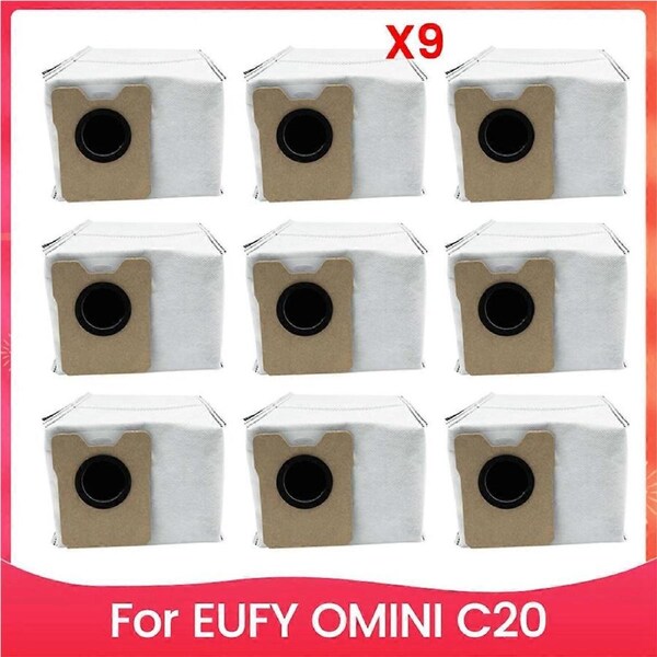 9PCS Dust Bag for C20 Omni Robot Vacuum, Large Capacity Dust Bags Replacement Accessories