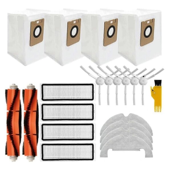 21PCS Accessories Kit for Bot D10 Plus RLS3D Robot Vacuum Main Side Brush Hepa Filter Dust Bag Mop Rag