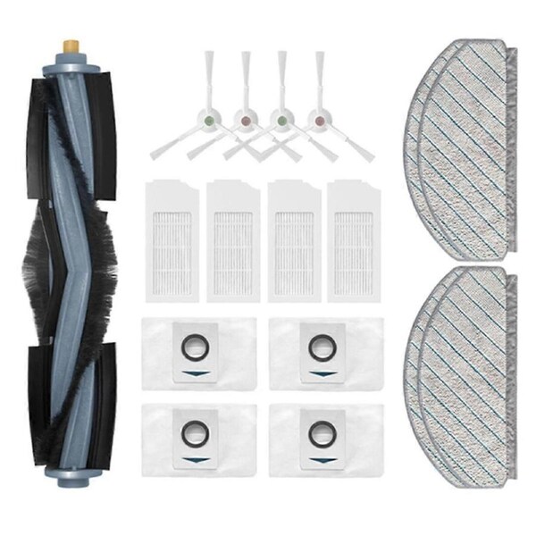 17PCS for T10 / T10 Plus /X1 Plus Robot Vacuum Cleaner Replacement Part Main Side Brush Filter Dust Bag Mop Rag