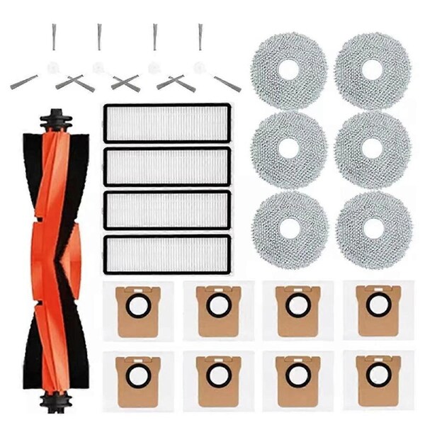 For Robot Vacuum X20+/X20 Plus Parts Accessories Main Side Brush Hepa Filter Mop Cloth Dust Bag