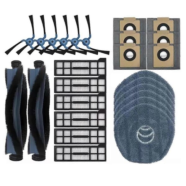Compatible for X10 Pro Omni Replacement Main Side Brush HEPA Filter Mop Pads Dust Bags Spare Parts Accessories