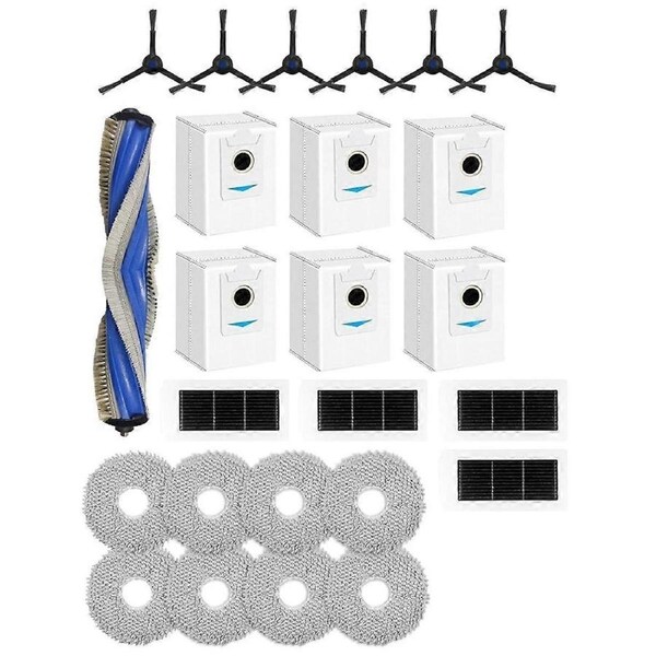 For X5 Omni Robot Vacuum Cleaner Main Side Brush HEPA Filter Mop Cloth Dust Bags Replacement Parts