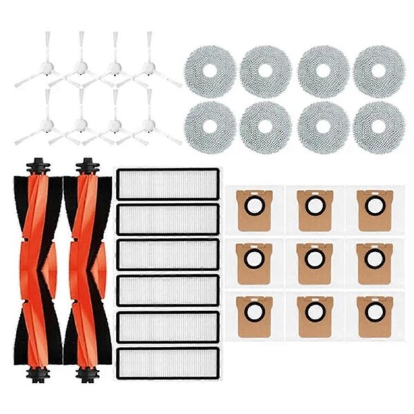 For Robot Vacuum X20 + / X20 Plus Parts Accessories Main Side Brush Hepa Filter Mop Cloth Dust Bags Replacement