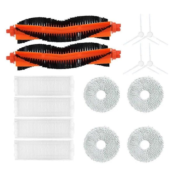Roller Side Brush Filter HEPA Mop Rag Cloth for Self-Cleaning Robot 2 C101 Series Replacement Accessories