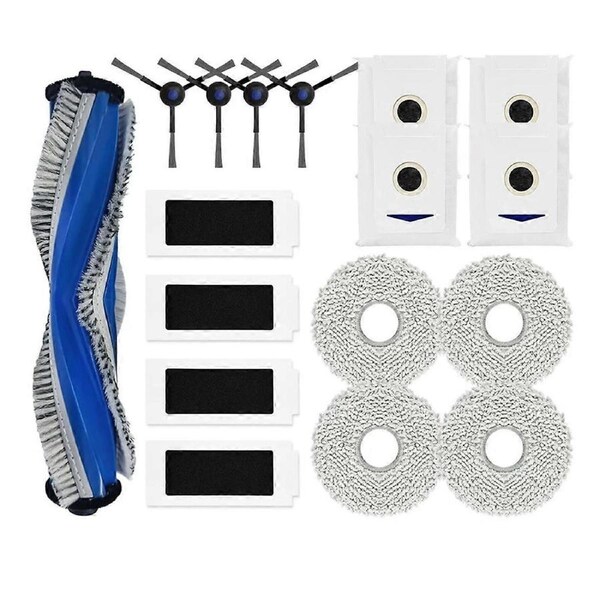 For M12 Pro+ Robot Vacuum Replacement Main Side Brush HEPA Filter Mop Pads Dust Bags Spare Parts