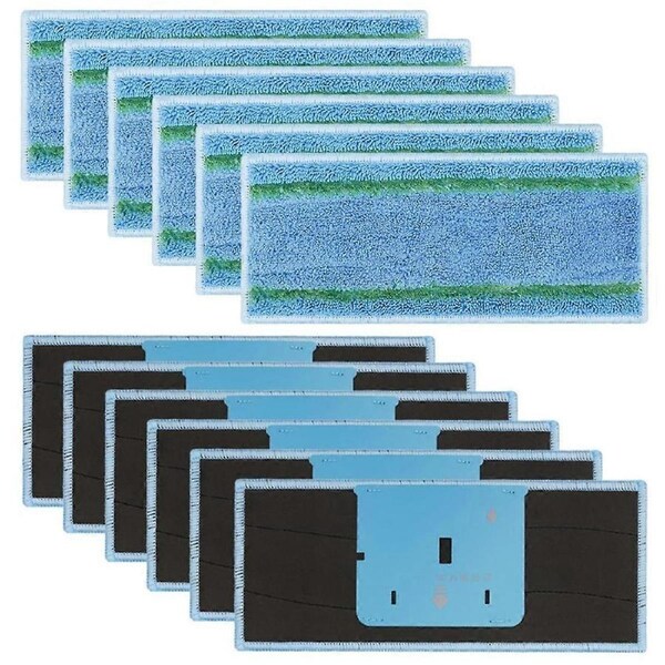 12PCS Mopping Wet Pads for M6 (6110) (6012) (6112) (6113) Ultimate Robot Mop Washable and Reusable