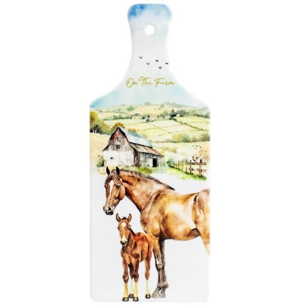 Kitchen Dining On The Farm Horses Server Paddle Trivet Ot652