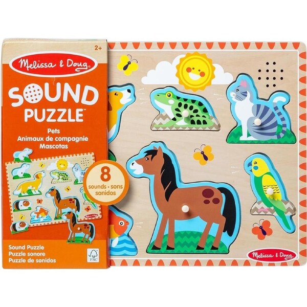 Melissa & Doug 8 Piece Sound Puzzle - Pets