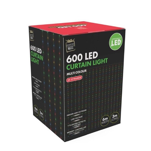 LED Curtain Light Multicolour 600