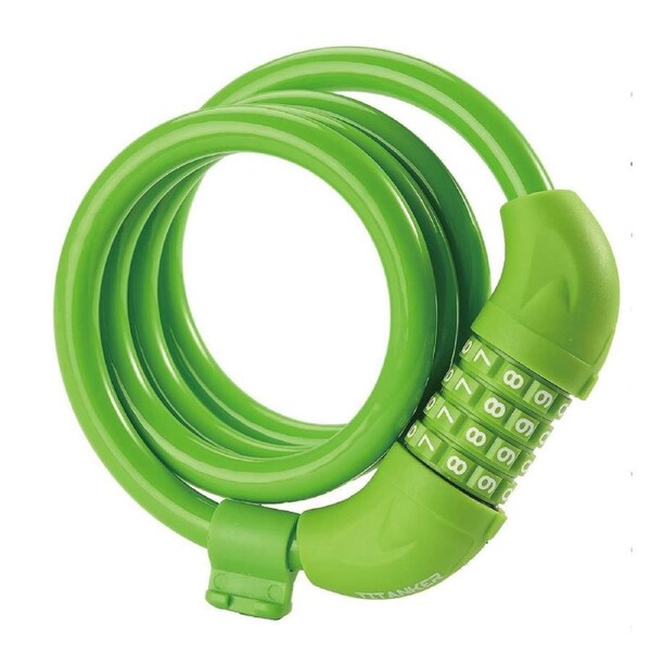 1.2m Bicycle Password Lock Anti-Theft Scratch-Resistant Lock Green