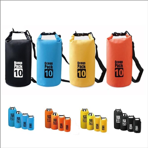 Waterproof Bag Dry Sack Fishing Camping Canoeing Outdoor Sport 10/15/20/30 L Orange - 30L